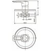 Встраиваемый смеситель для душевой кабины HAIBA Hansberg  003 (inner)