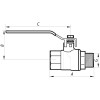 NF(нольф) Кран кульовий 1/2" ГШР ГАЗ (NF.622) (80 шт/ящ)