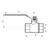 NF(нольф) Кран кульовий 1/2" ГГР ГАЗ (NF.612) (80 шт/ящ)