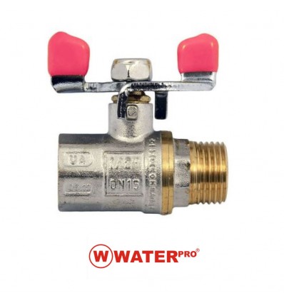 Кран шаровой вода WATERPRO 1/2" ГШБ