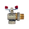 Кран угловой с американкой WATERPRO 1/2" (стальной шар)